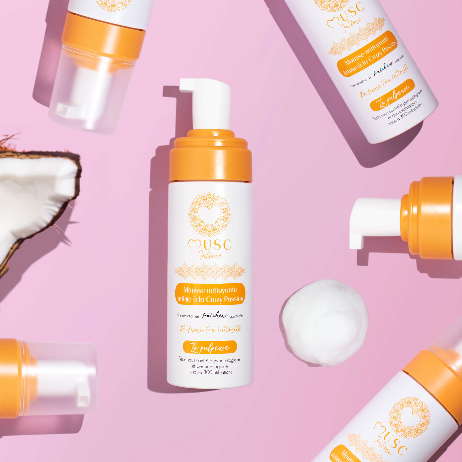 Mousse nettoyante Intime Crazy Passion - la Pulpeuse