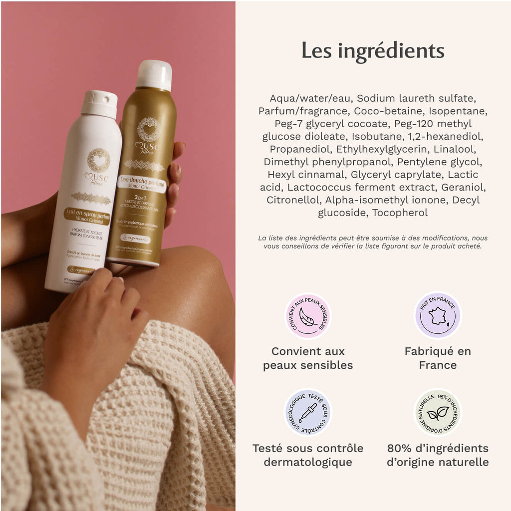Déo douche parfumé Monoï Oriental - la Rayonnante