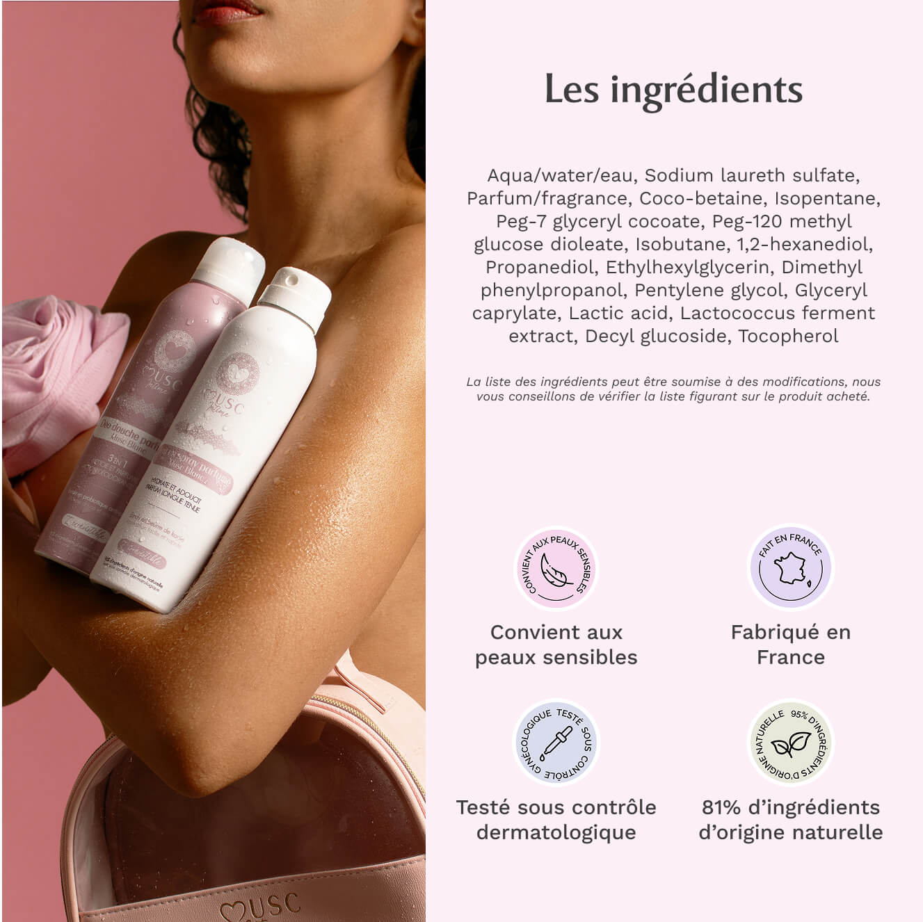 Déo douche parfumé au Musc Blanc - l'Irrésistible