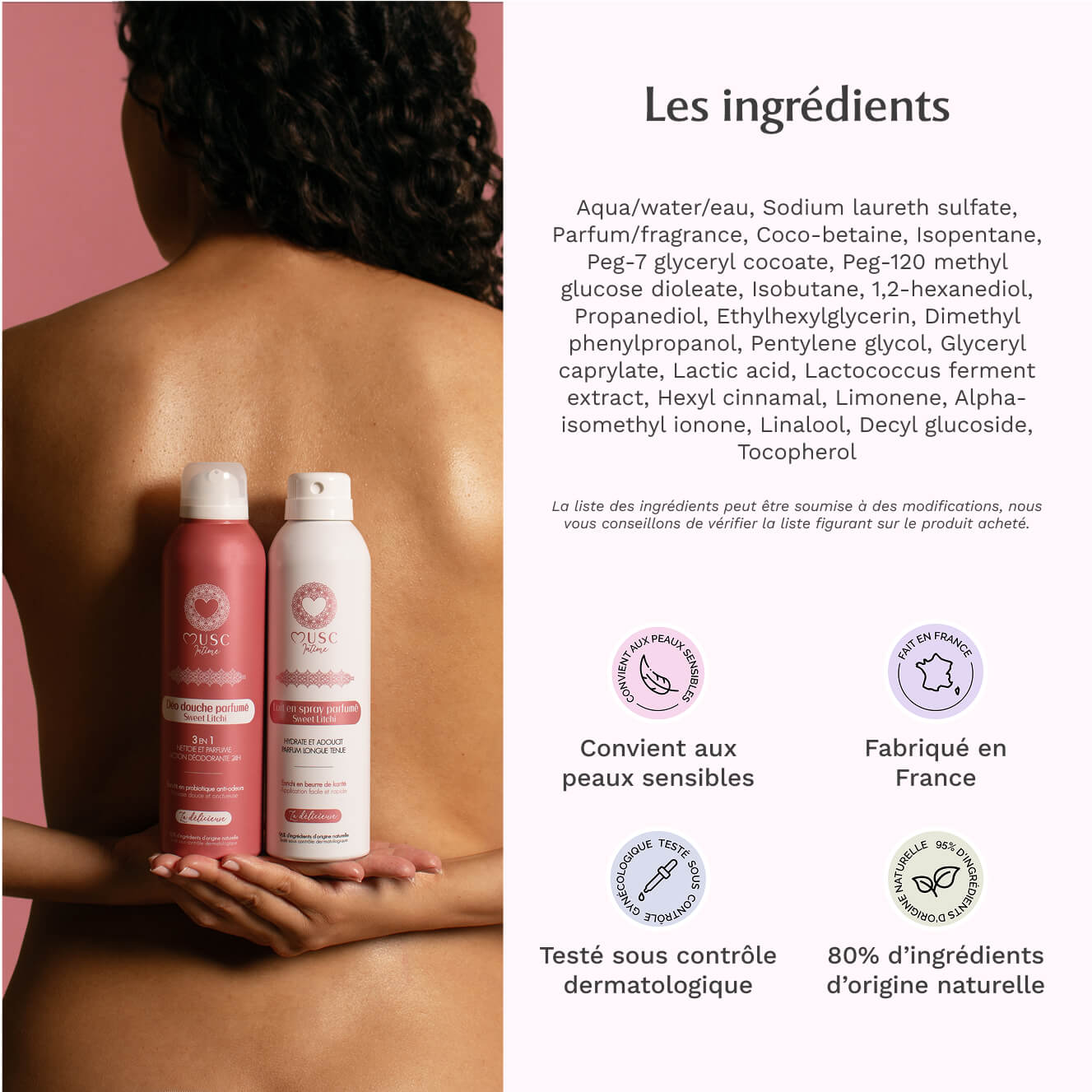 Déo douche parfumé au Sweet Litchi - la Délicieuse
