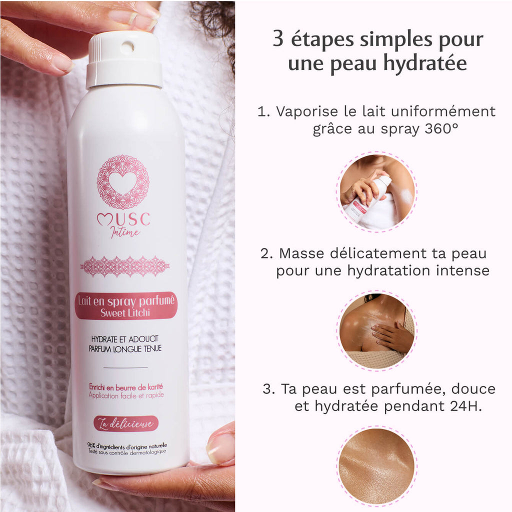Lait en spray parfumé au Sweet Litchi - la Délicieuse