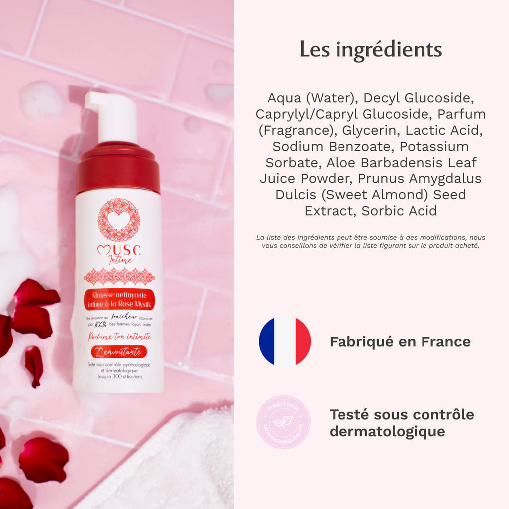 Mousse nettoyante Intime Rose Mystik - l'Envoûtante