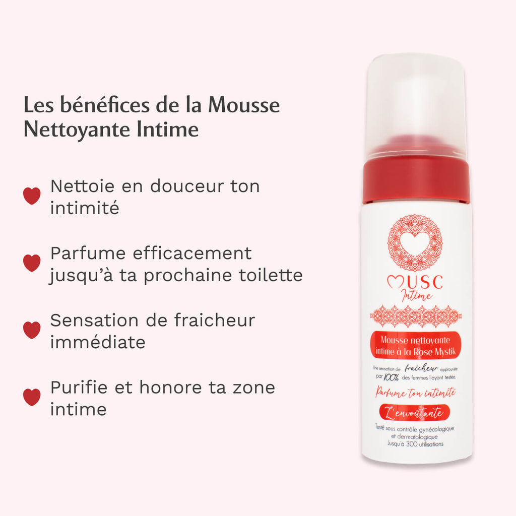 Mousse nettoyante Intime Rose Mystik - l'Envoûtante